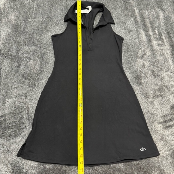 ALO YOGA Black Sleeveless Collared Charmed Tennis Athletic Dress Size X-small - Picture 15 of 16